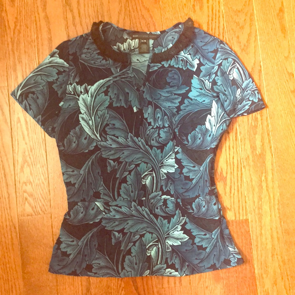 Marc Jacobs Blue Floral Blouse